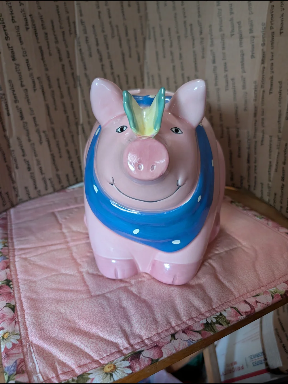 Coco Dottie Pink Ceramic Cookie Jar with Embossed Logo